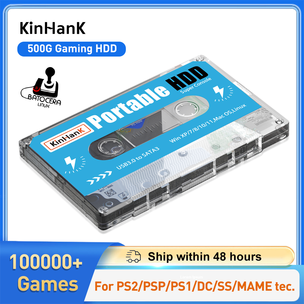 Gaming Console Os - KINHANK 500G 게임용 HDD 슈퍼 콘솔