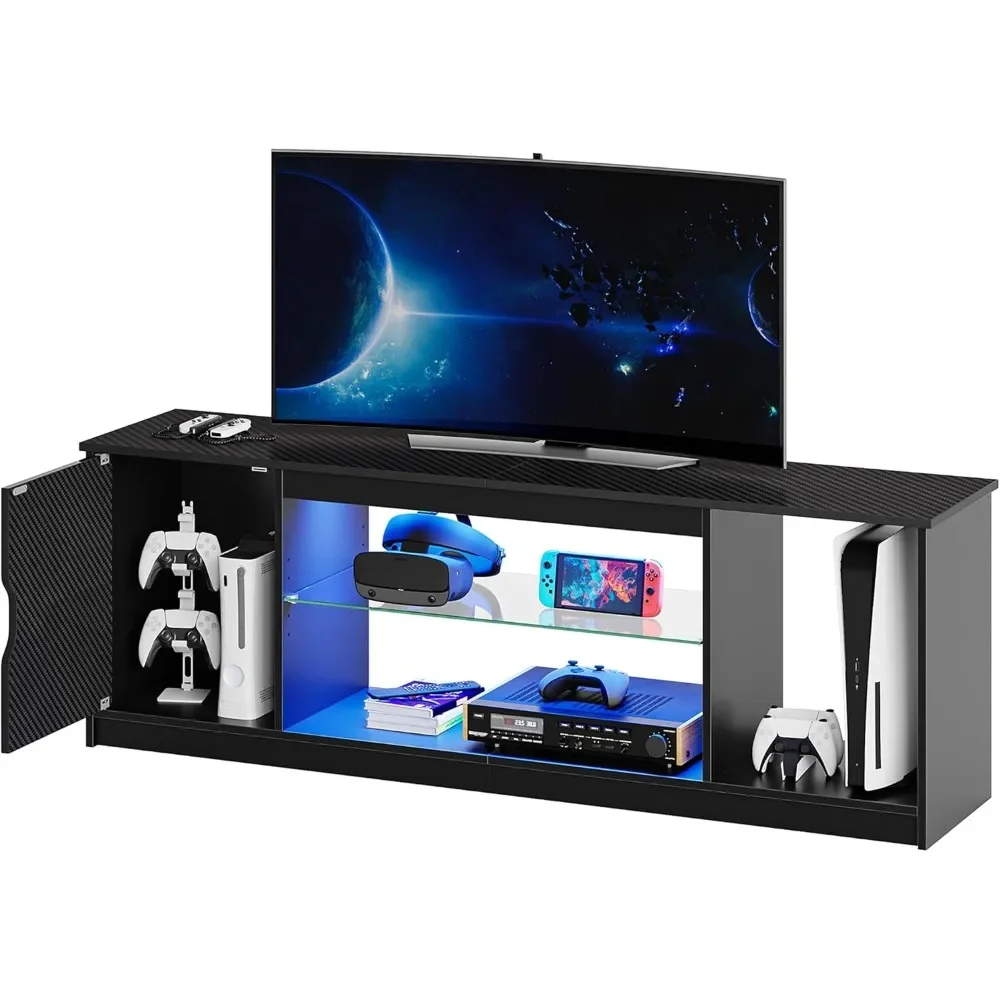 Gaming Console Room - PS5용 베스티어 LED 엔터테인먼트 센터, 60/65인치