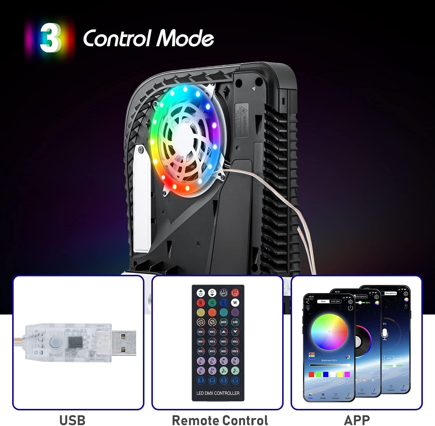 Sony Console Ps5 Slim - PS5 Pro/Slim/Fat 오리지널 콘솔용 RGB LED