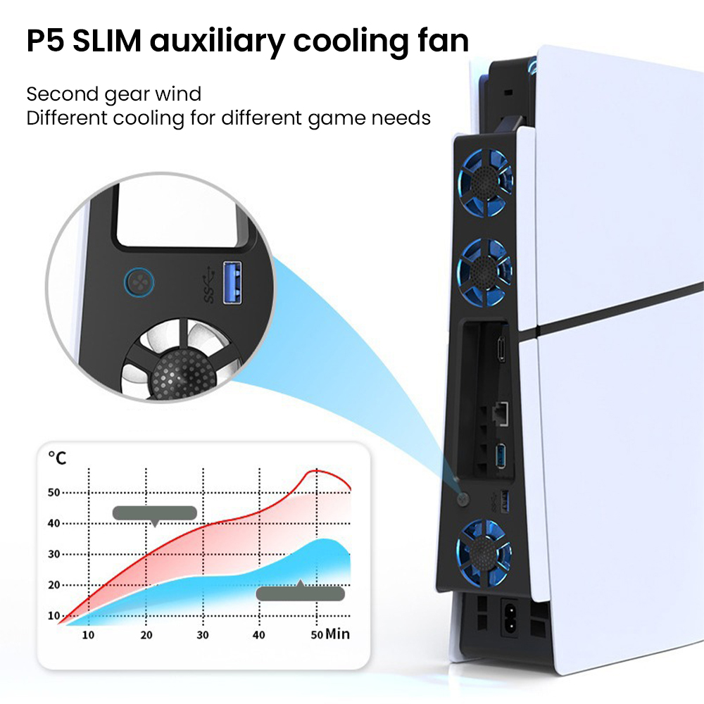 게임 쿨러 팬 LED 조명 소음 감소 기능이 있는 효율 - Sony Console Ps5 Slim 리뷰 및 가격