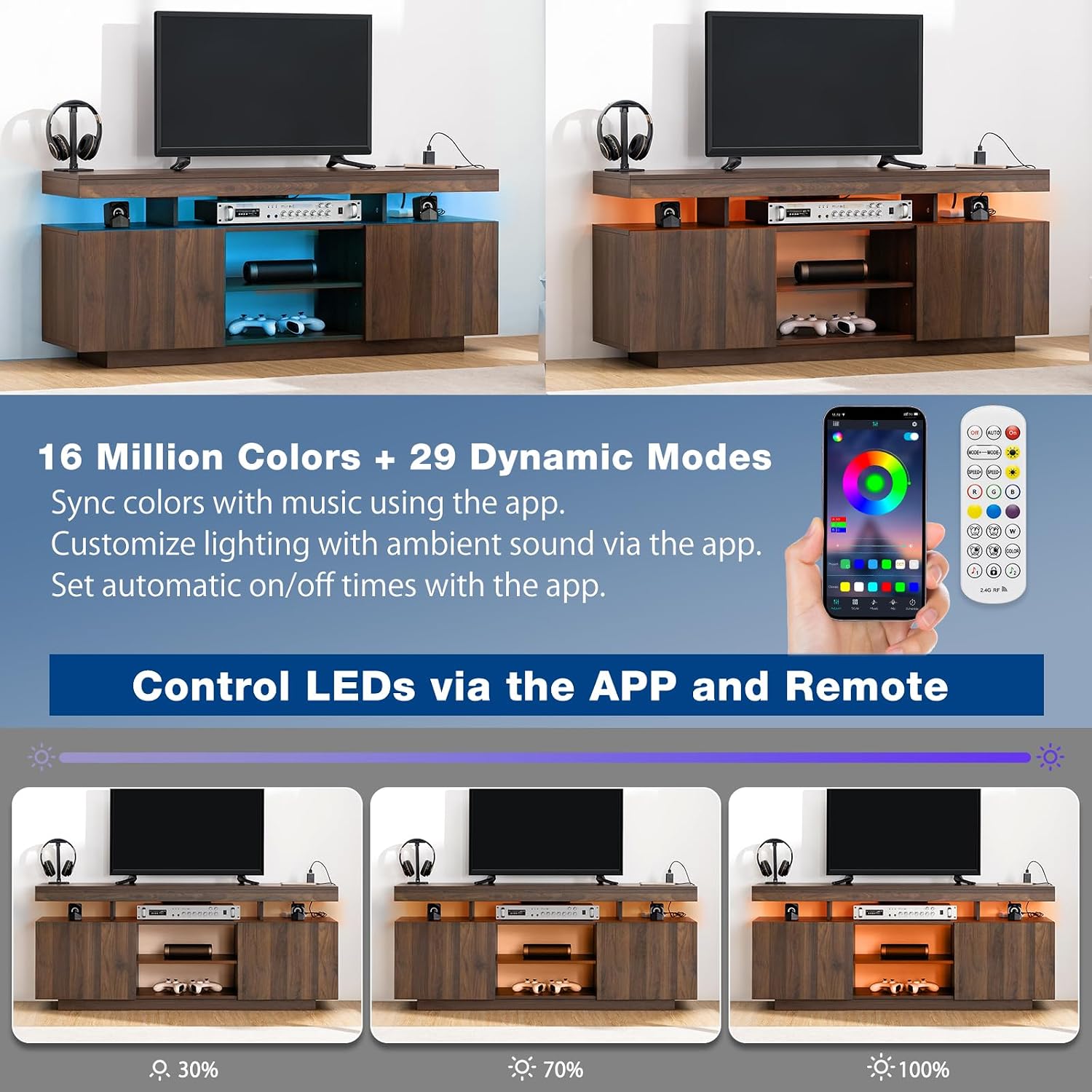 LED TV 스탠드(전원 콘센트 및 수납공간 포함),  - Gaming Console Room 리뷰 및 가격